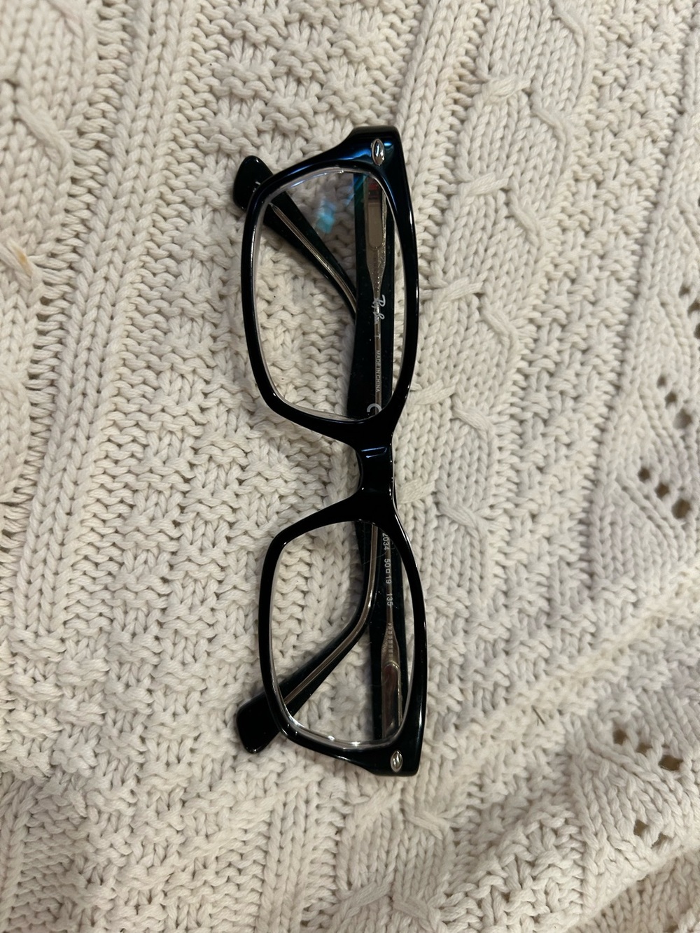 Ray ban Prescription Reading Glasses Black Rectangular Eyeglass Frames.